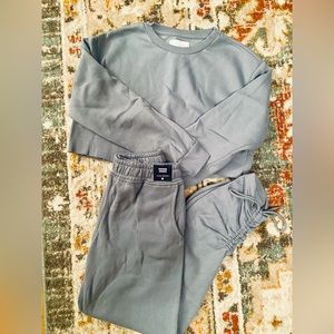 Cropped Hoodie Jogger Set